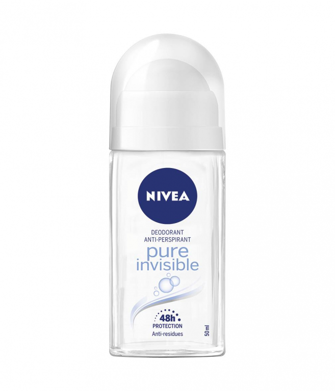 deo.nivea pure invisible roll on ml.50